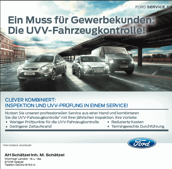 tuv in speyer for ford cars